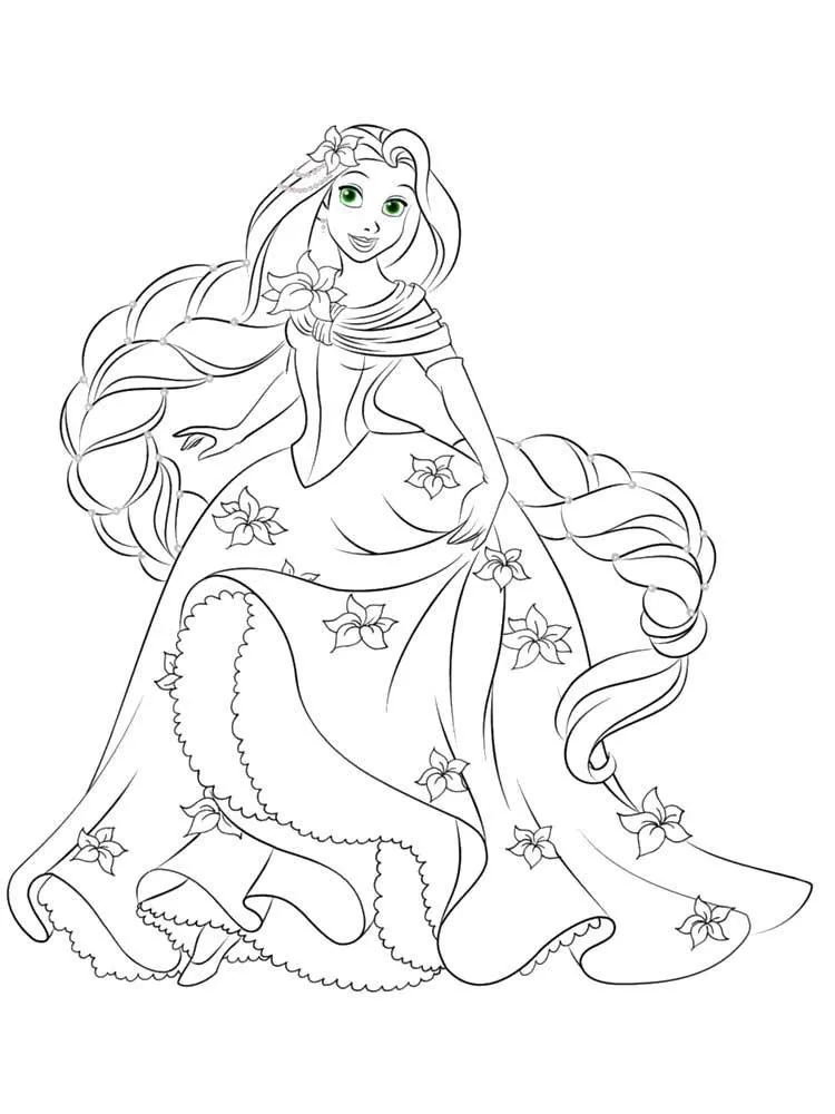 Dibujos para colorear e imprimir Tangled