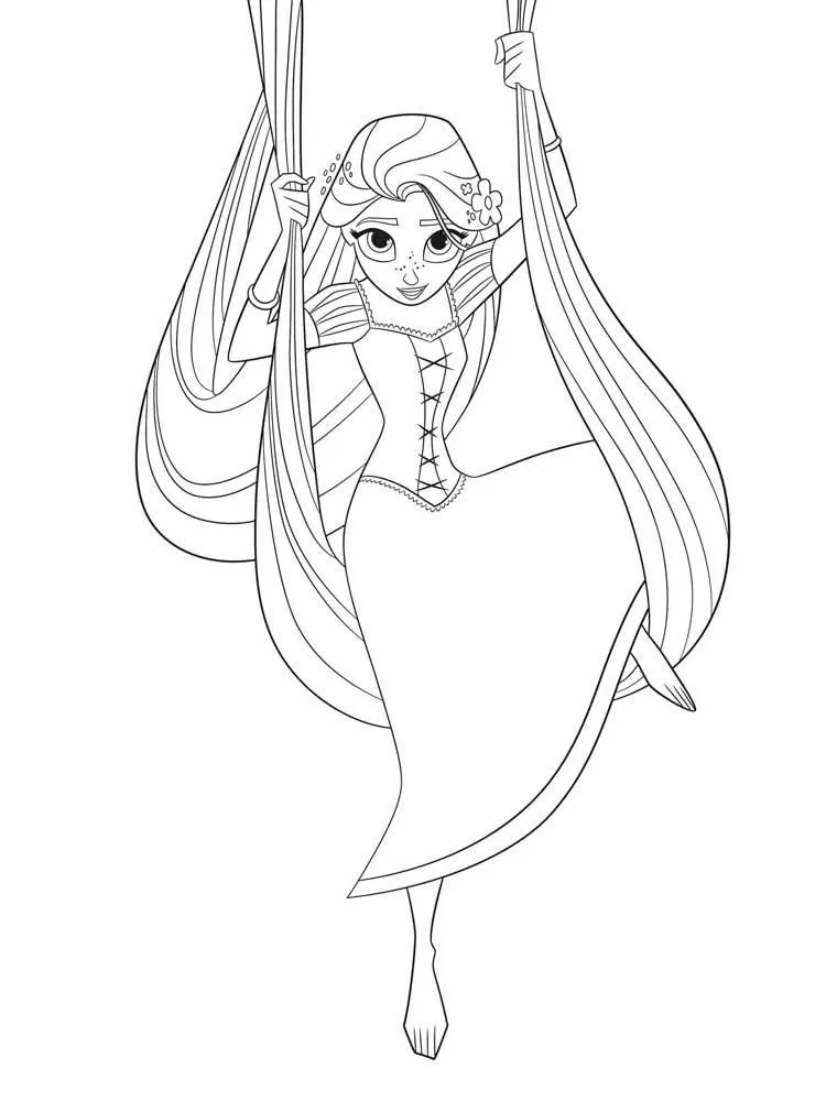 Dibujos para colorear e imprimir Tangled