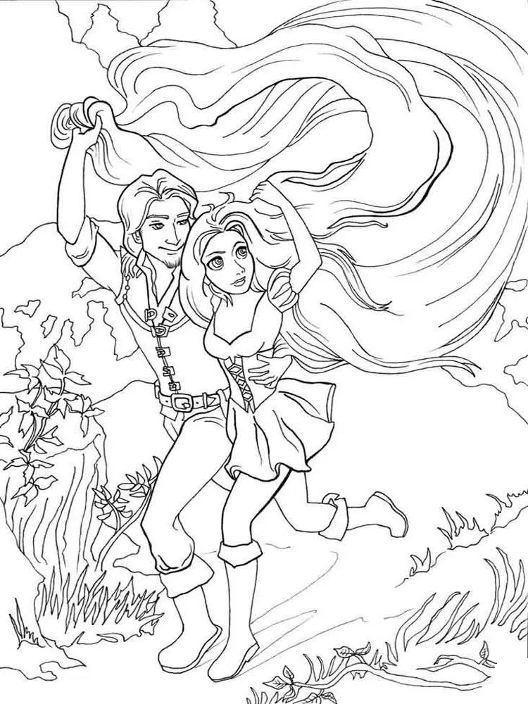 Dibujos para colorear e imprimir Tangled