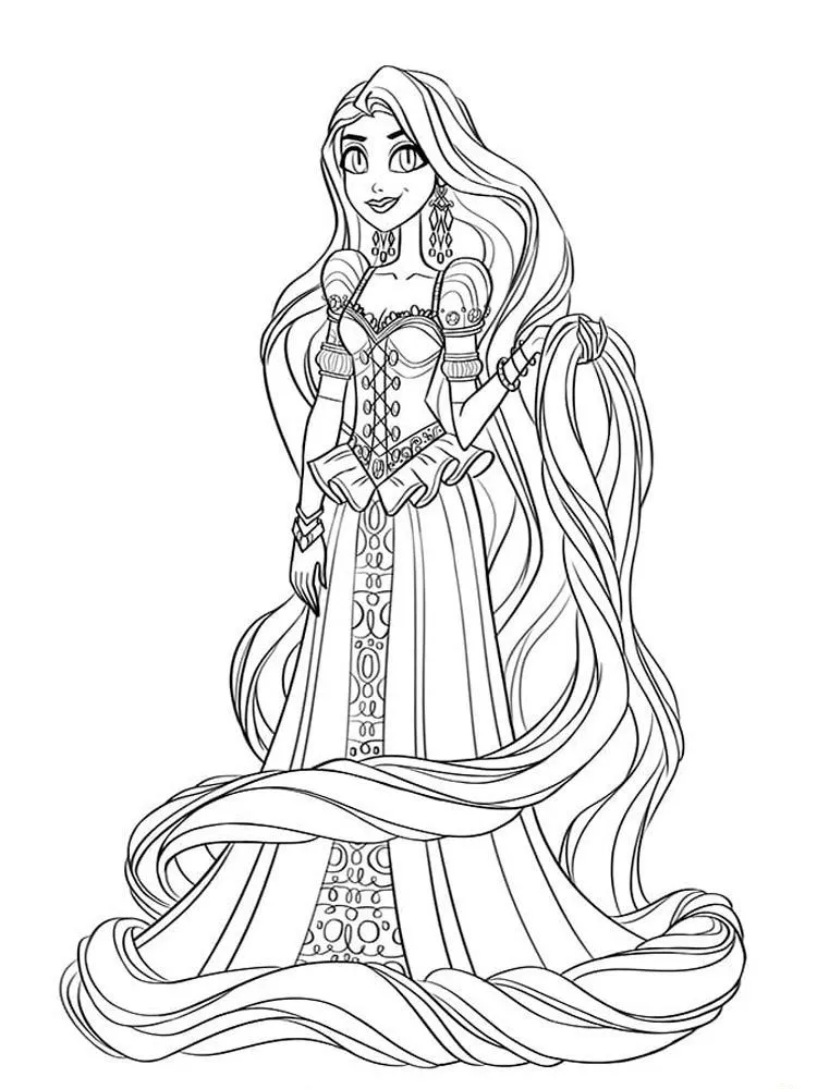 Dibujos para colorear e imprimir Tangled