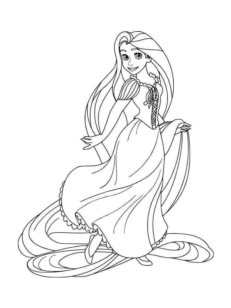 Dibujos para colorear e imprimir Tangled