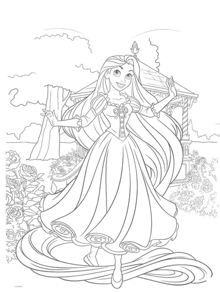 Dibujos para colorear e imprimir Tangled