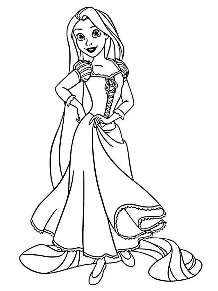 Dibujos para colorear e imprimir Tangled