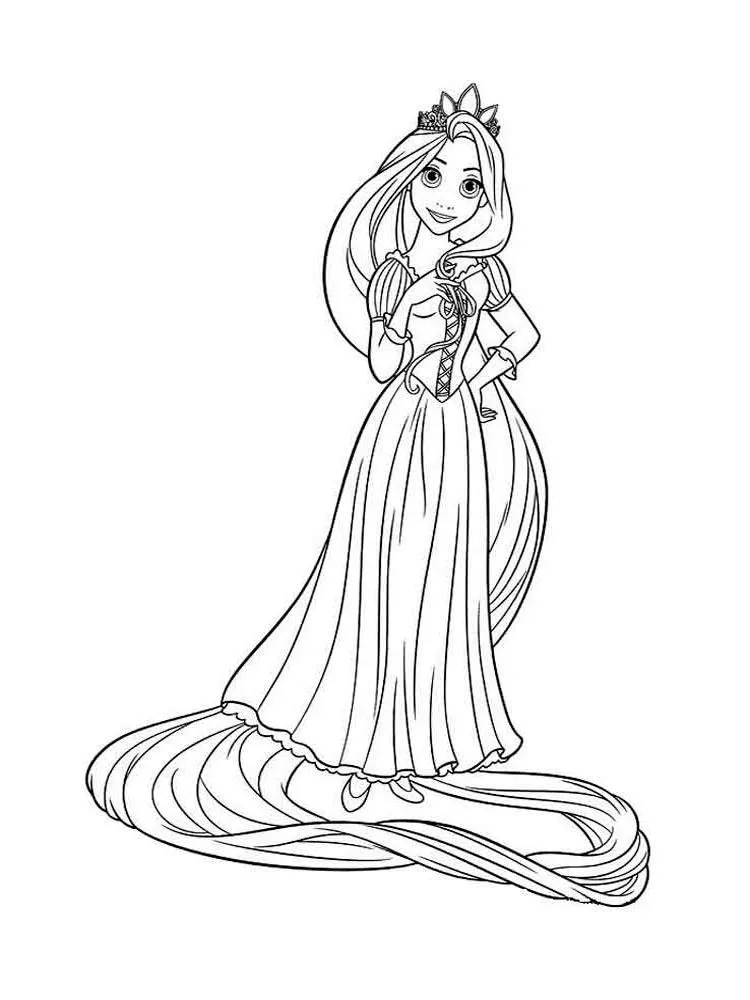 Dibujos para colorear e imprimir Tangled