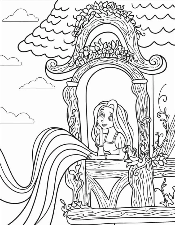 Dibujos para colorear e imprimir Tangled