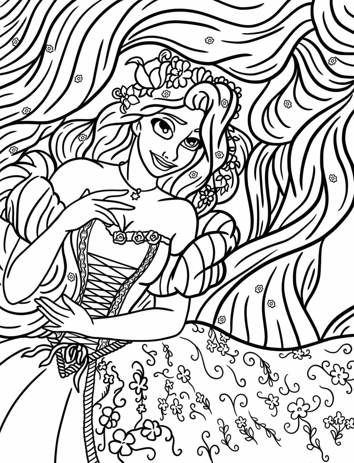 Dibujos para colorear e imprimir Tangled