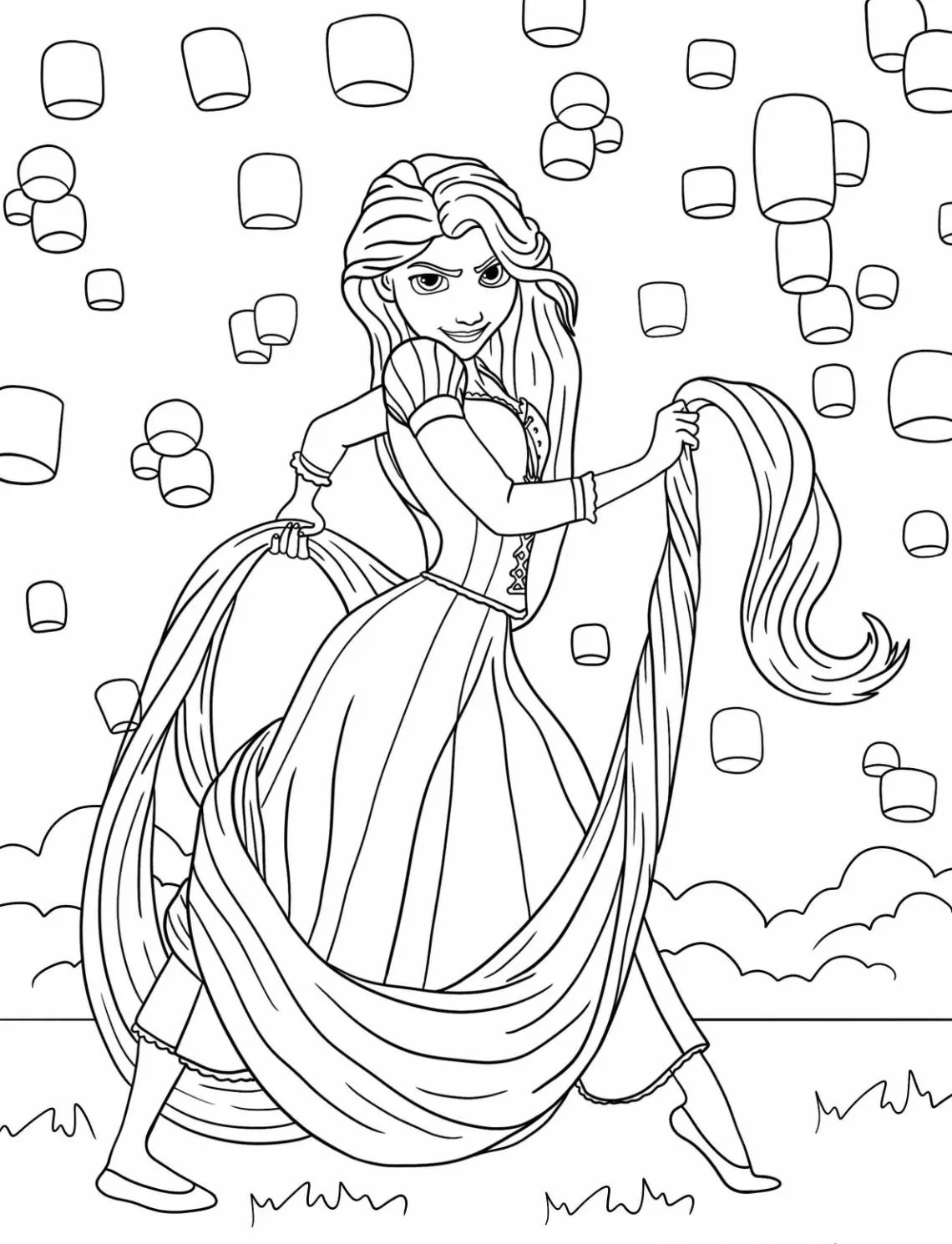 Dibujos para colorear e imprimir Tangled