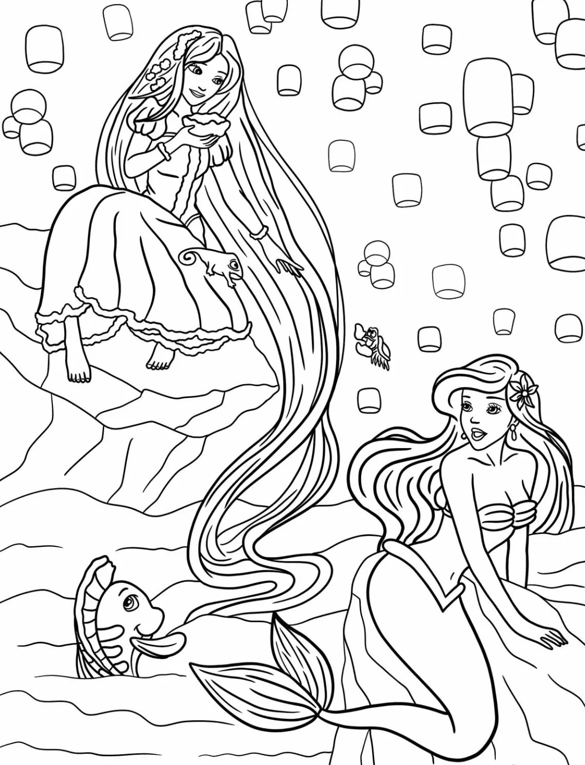 Dibujos para colorear e imprimir Tangled