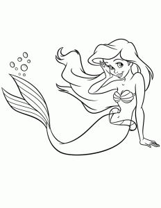 The Little Mermaid coloring pages 4