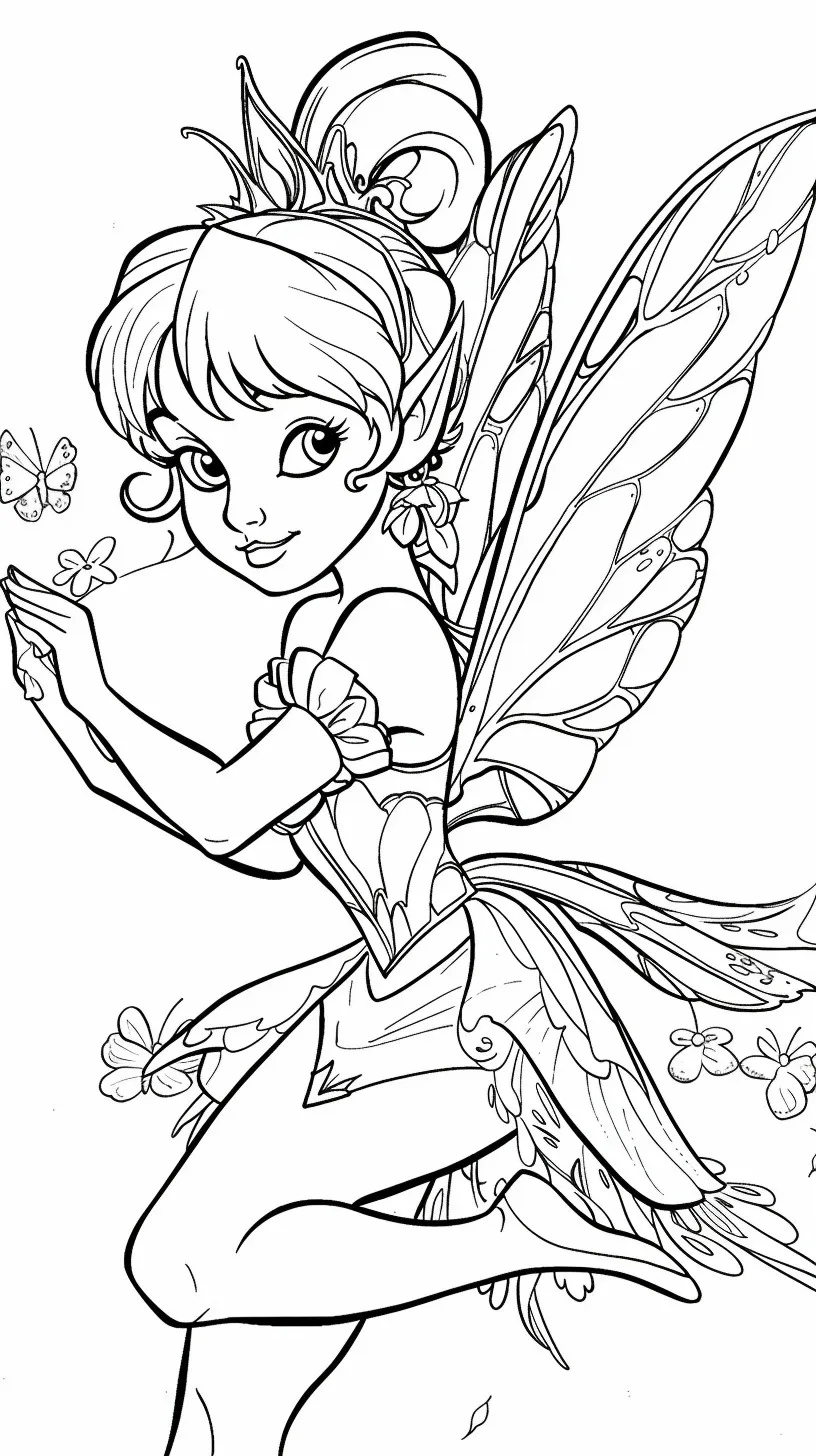 Dibujos para colorear e imprimir Tinker Bell