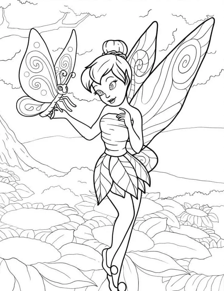 Dibujos para colorear e imprimir Tinker Bell