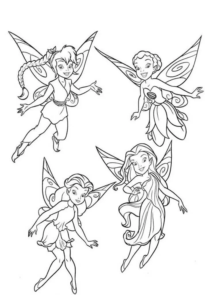 Dibujos para colorear e imprimir Tinker Bell