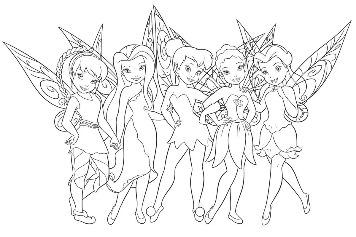 Dibujos para colorear e imprimir Tinker Bell