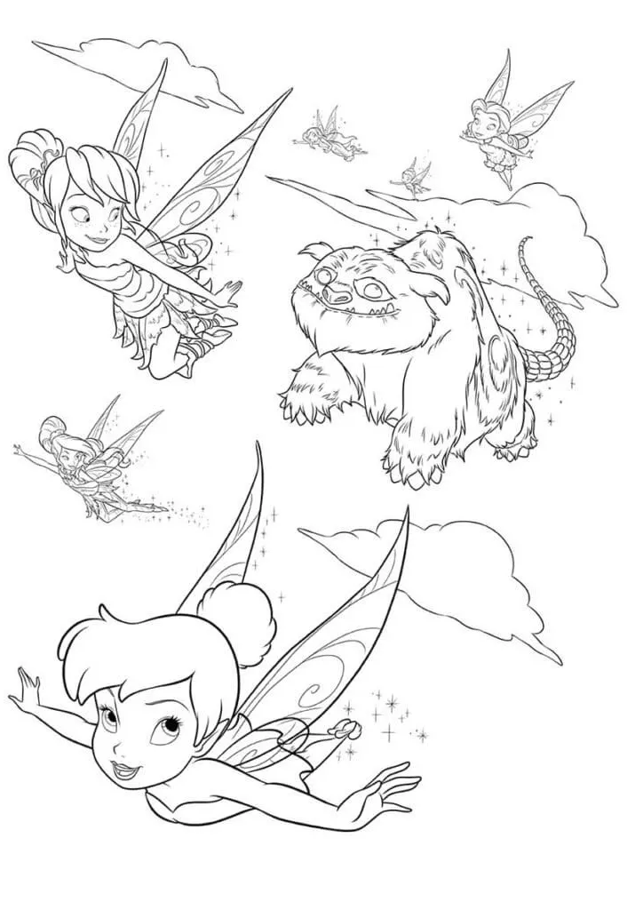 Dibujos para colorear e imprimir Tinker Bell