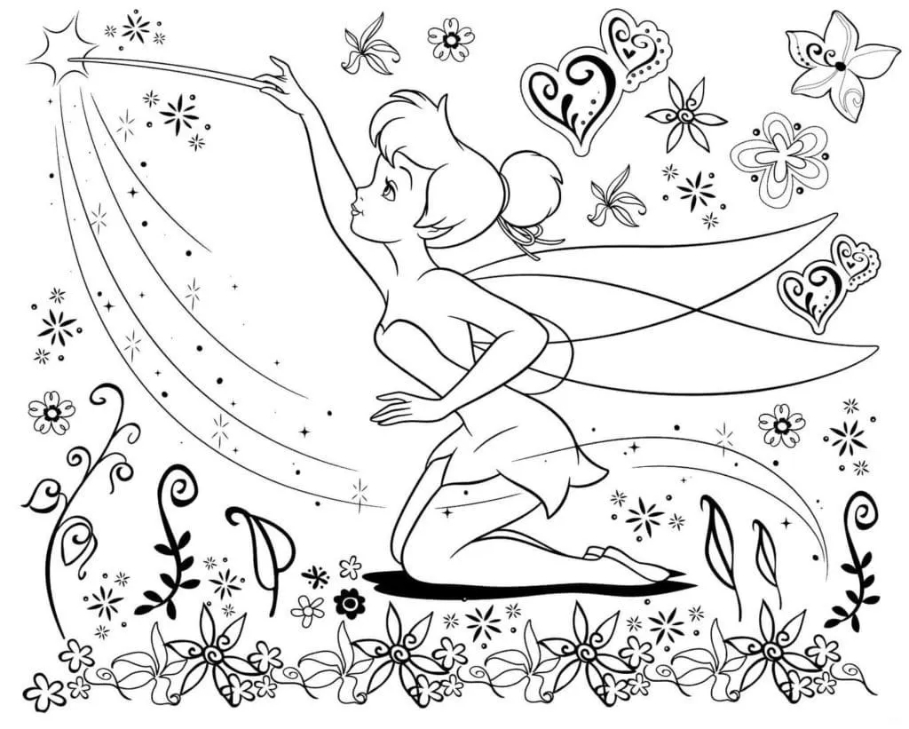 Dibujos para colorear e imprimir Tinker Bell