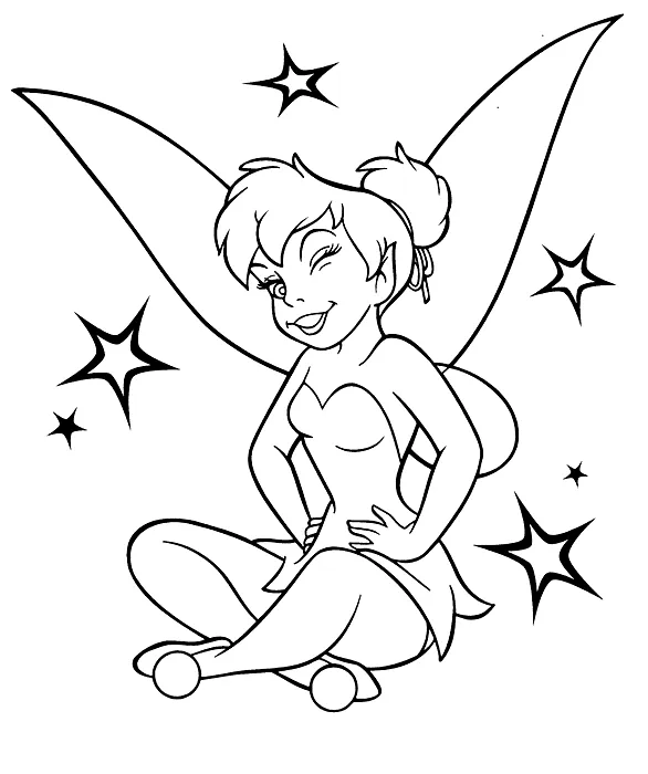 Dibujos para colorear e imprimir Tinker Bell