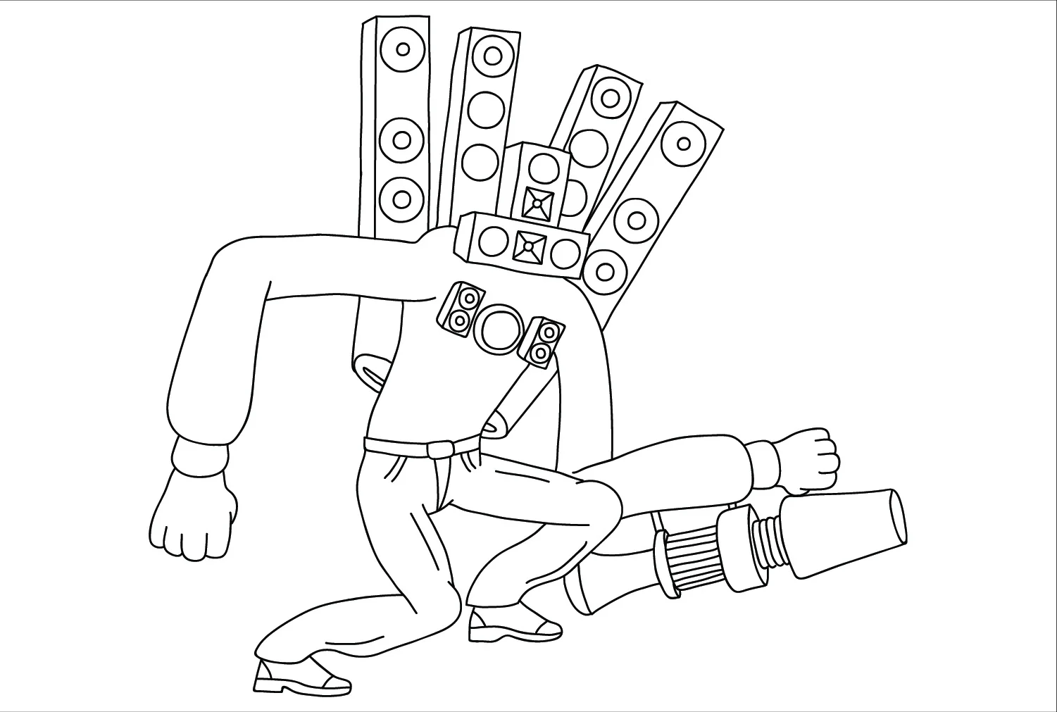 Titan Speakerman coloring pages 14