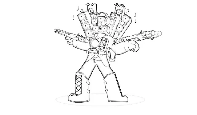 Dibujos para colorear e imprimir Titan Speakerman