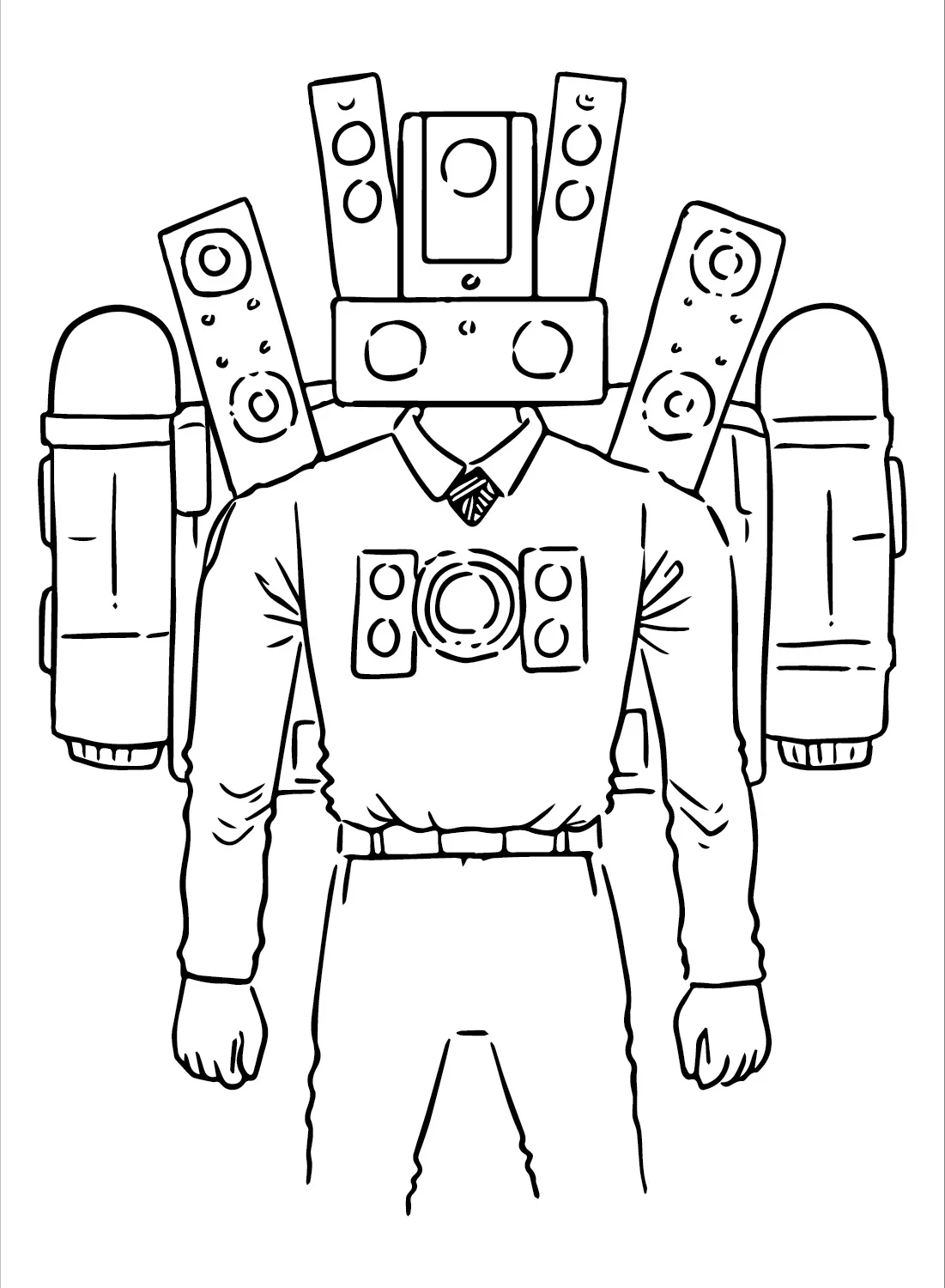 Dibujos para colorear e imprimir Titan Speakerman