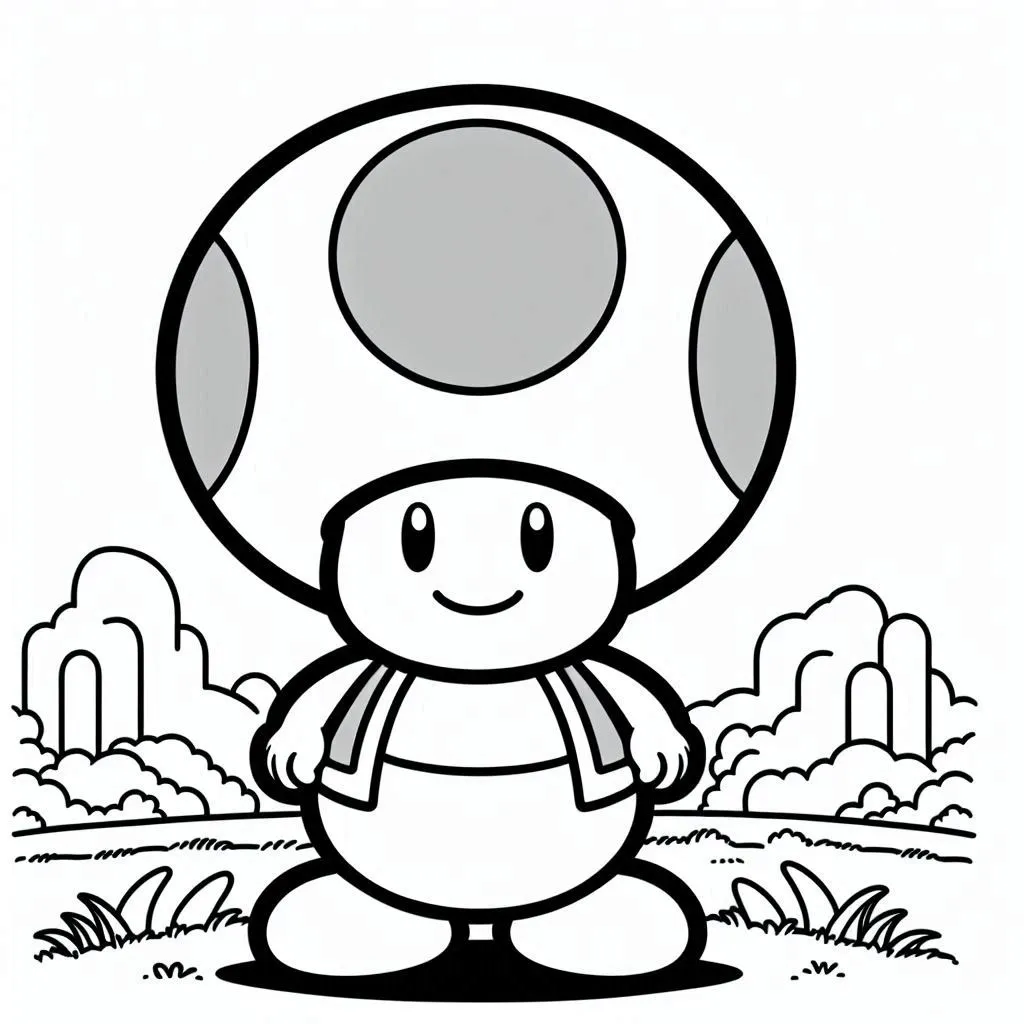 Dibujos para colorear e imprimir Toad