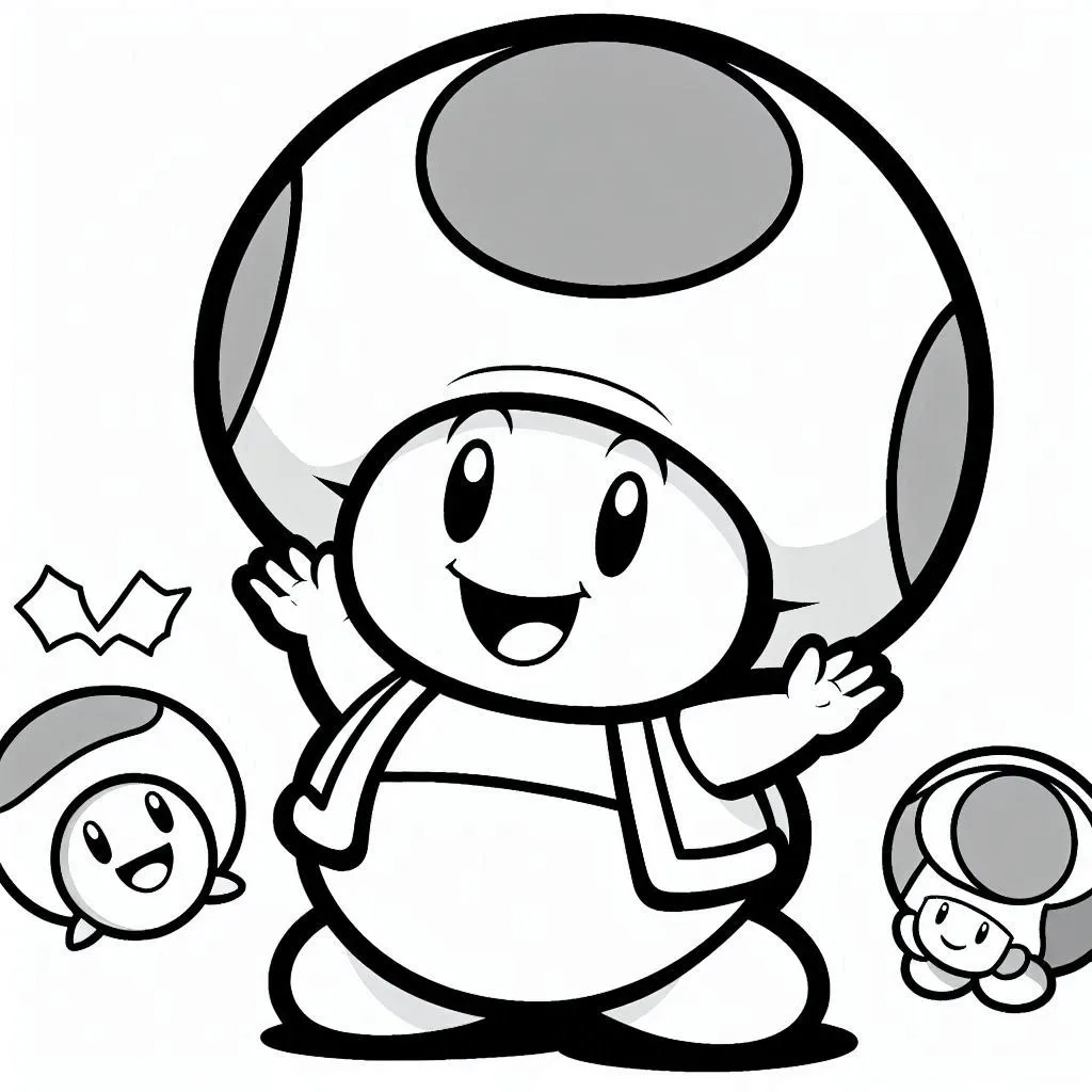 Toad coloring pages 2