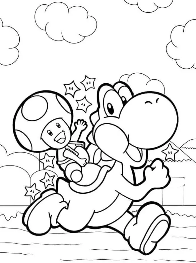 Dibujos para colorear e imprimir Toad