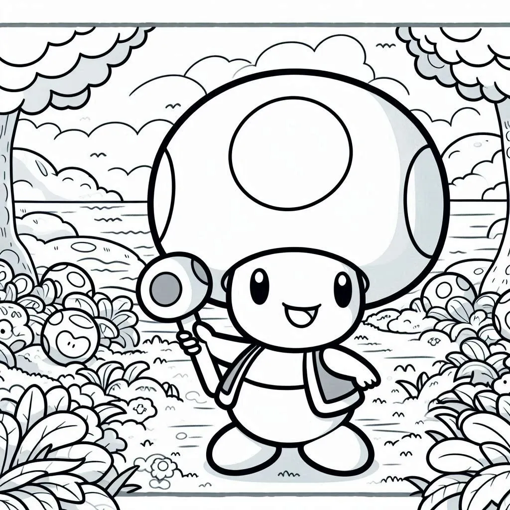 Dibujos para colorear e imprimir Toad