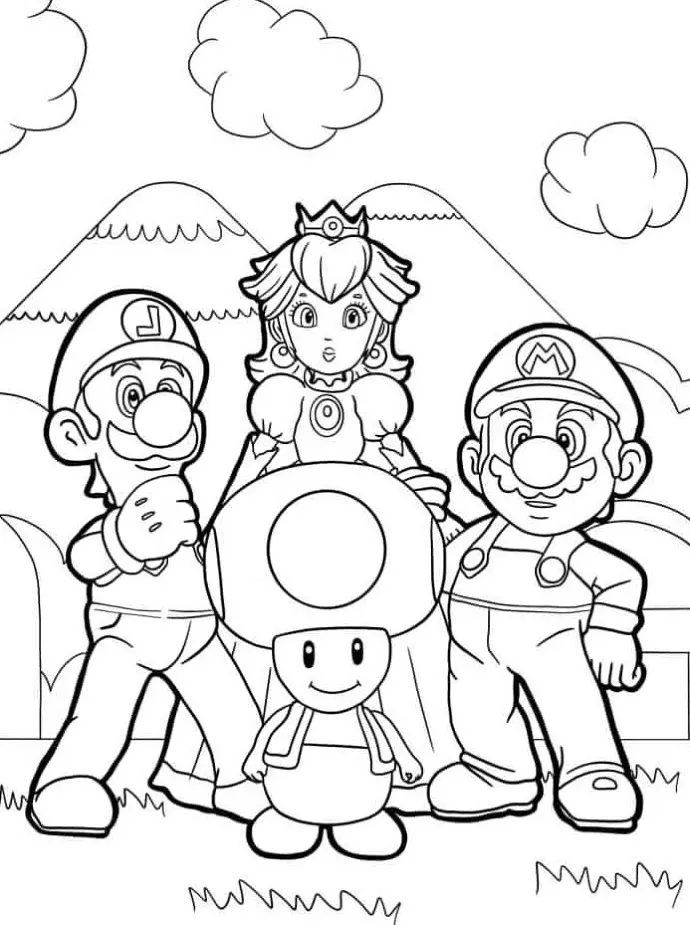 Dibujos para colorear e imprimir Toad