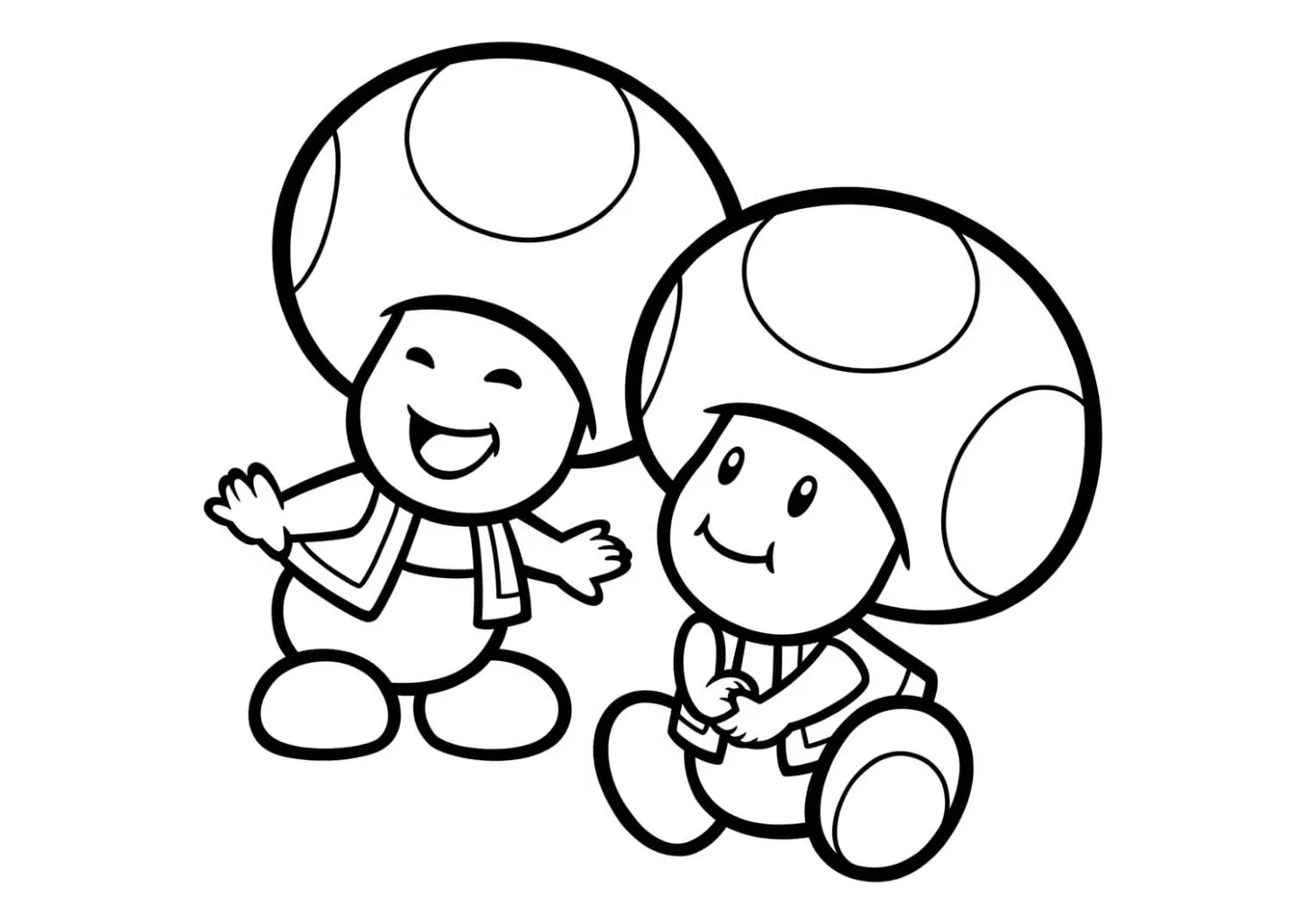 Dibujos para colorear e imprimir Toad