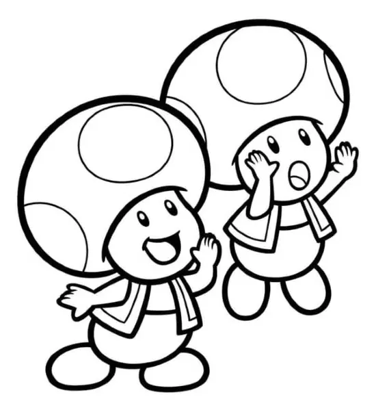 Dibujos para colorear e imprimir Toad