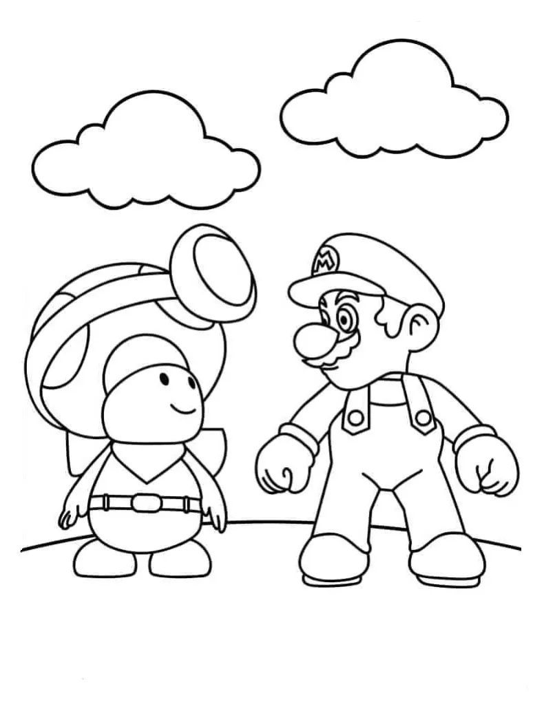 Dibujos para colorear e imprimir Toad