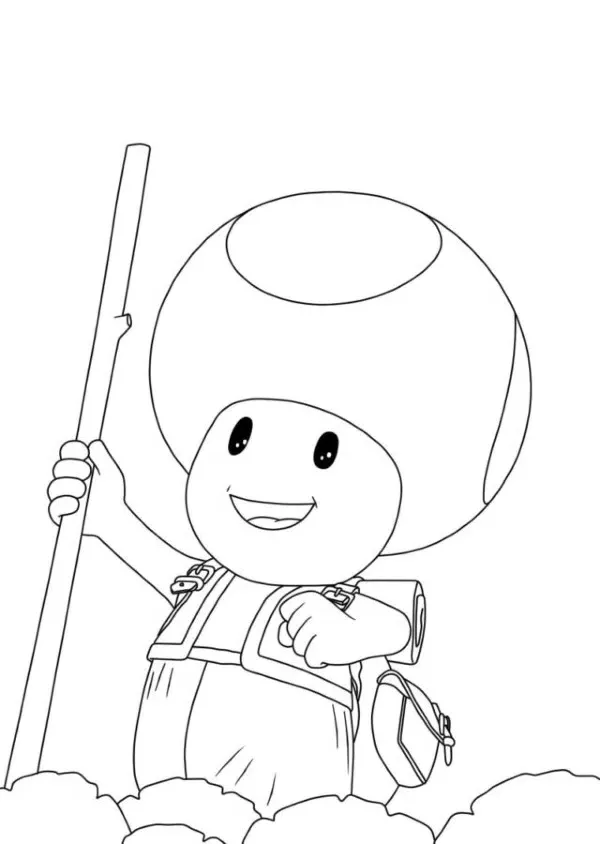 Dibujos para colorear e imprimir Toad