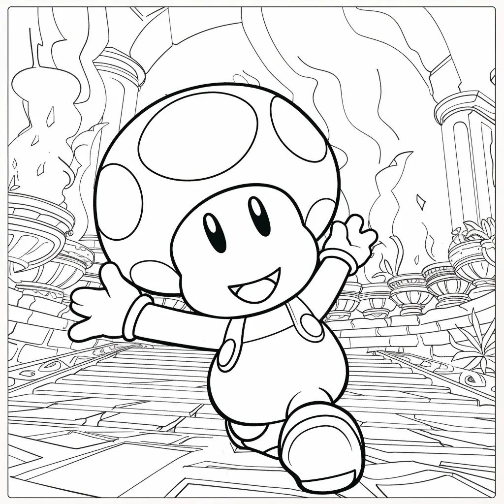 Dibujos para colorear e imprimir Toad