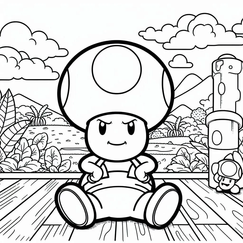 Dibujos para colorear e imprimir Toad