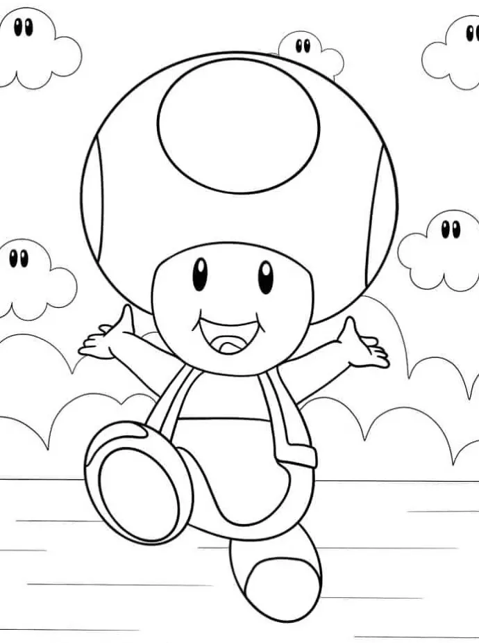 Dibujos para colorear e imprimir Toad