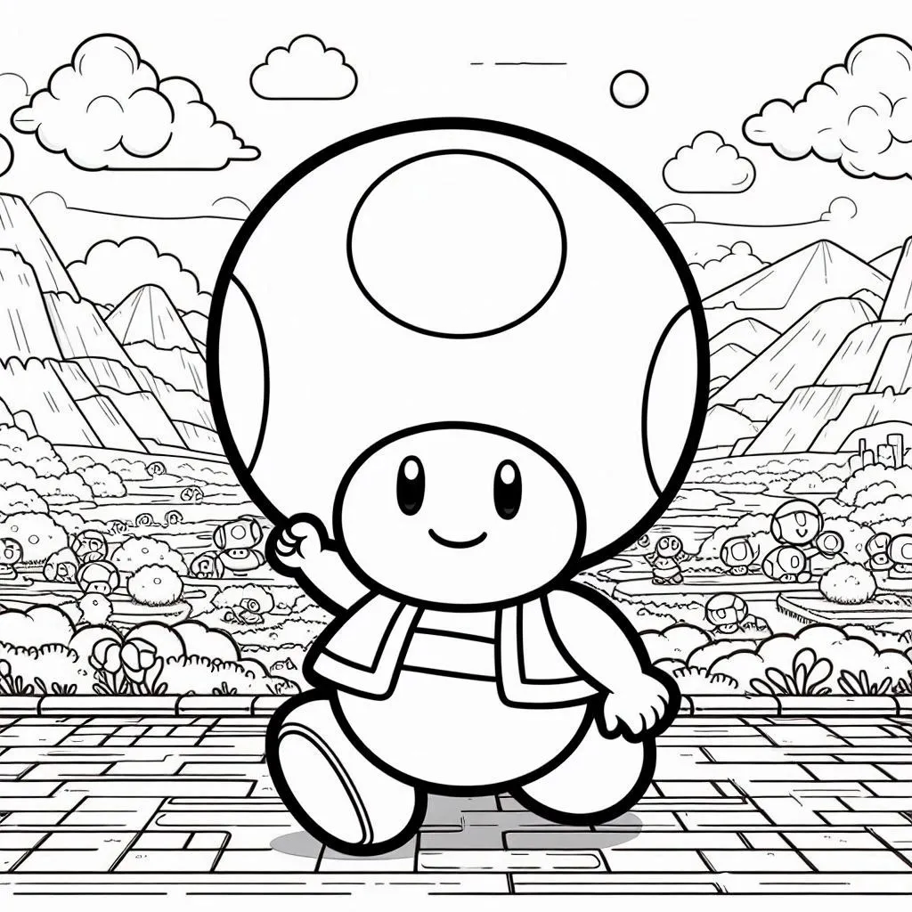 Dibujos para colorear e imprimir Toad