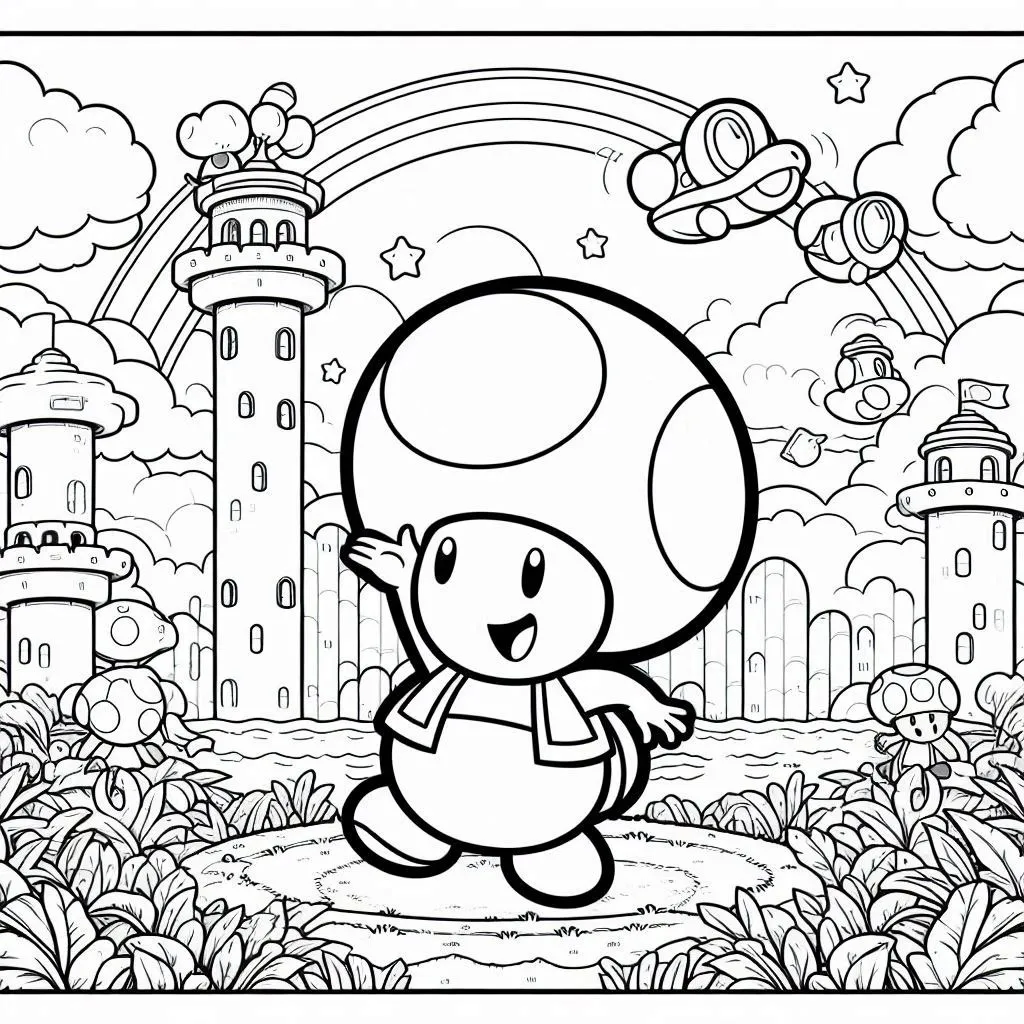 Dibujos para colorear e imprimir Toad