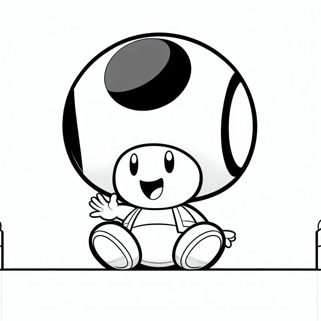 Dibujos para colorear e imprimir Toad