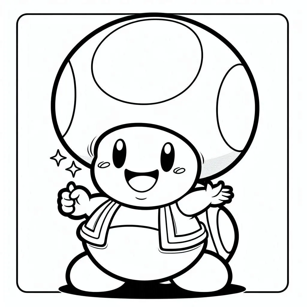 Dibujos para colorear e imprimir Toad