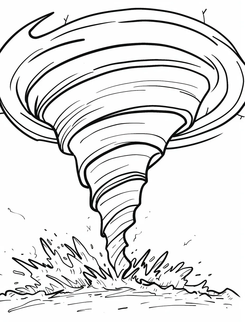 Tornado coloring pages 12