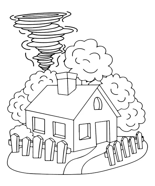 Dibujos para colorear e imprimir Tornado