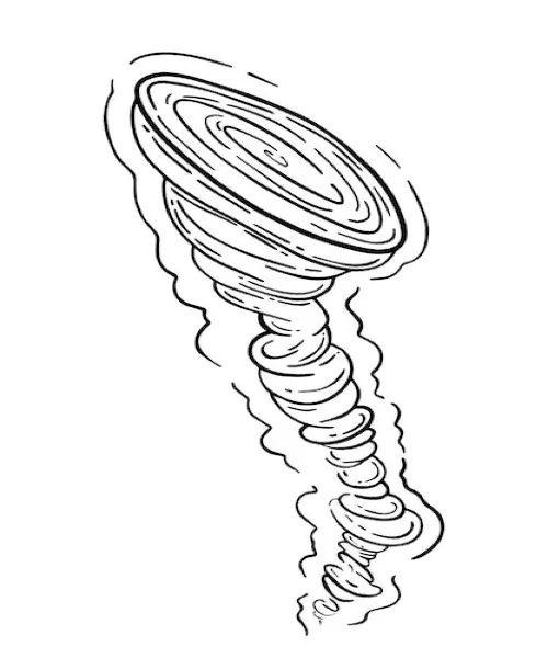 Dibujos para colorear e imprimir Tornado