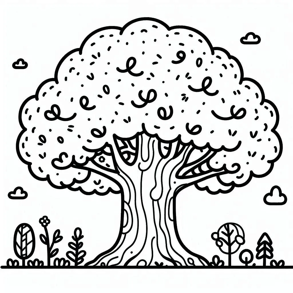 Tree coloring pages 17