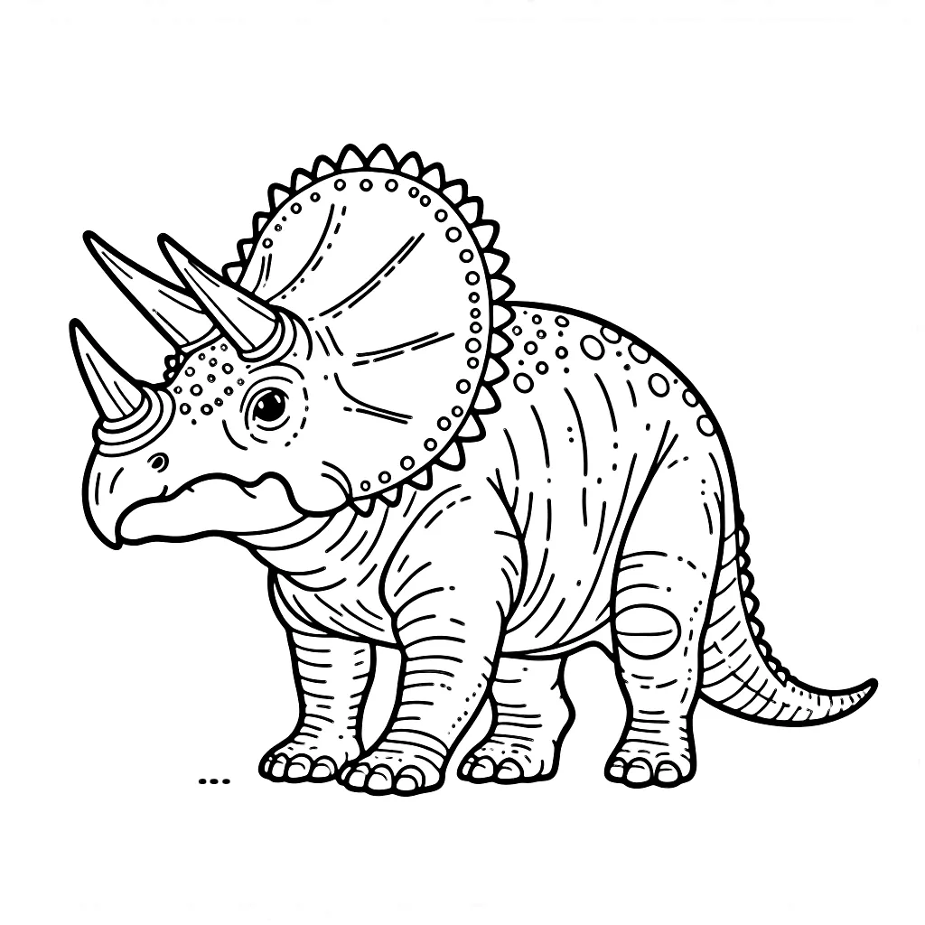 Dibujos para colorear e imprimir Triceratops Dinosaur