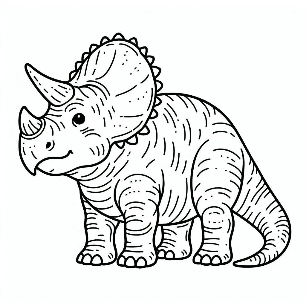 Dibujos para colorear e imprimir Triceratops Dinosaur