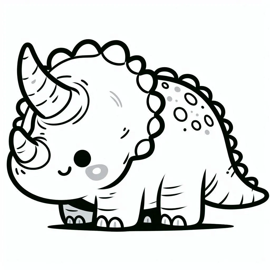 Dibujos para colorear e imprimir Triceratops Dinosaur