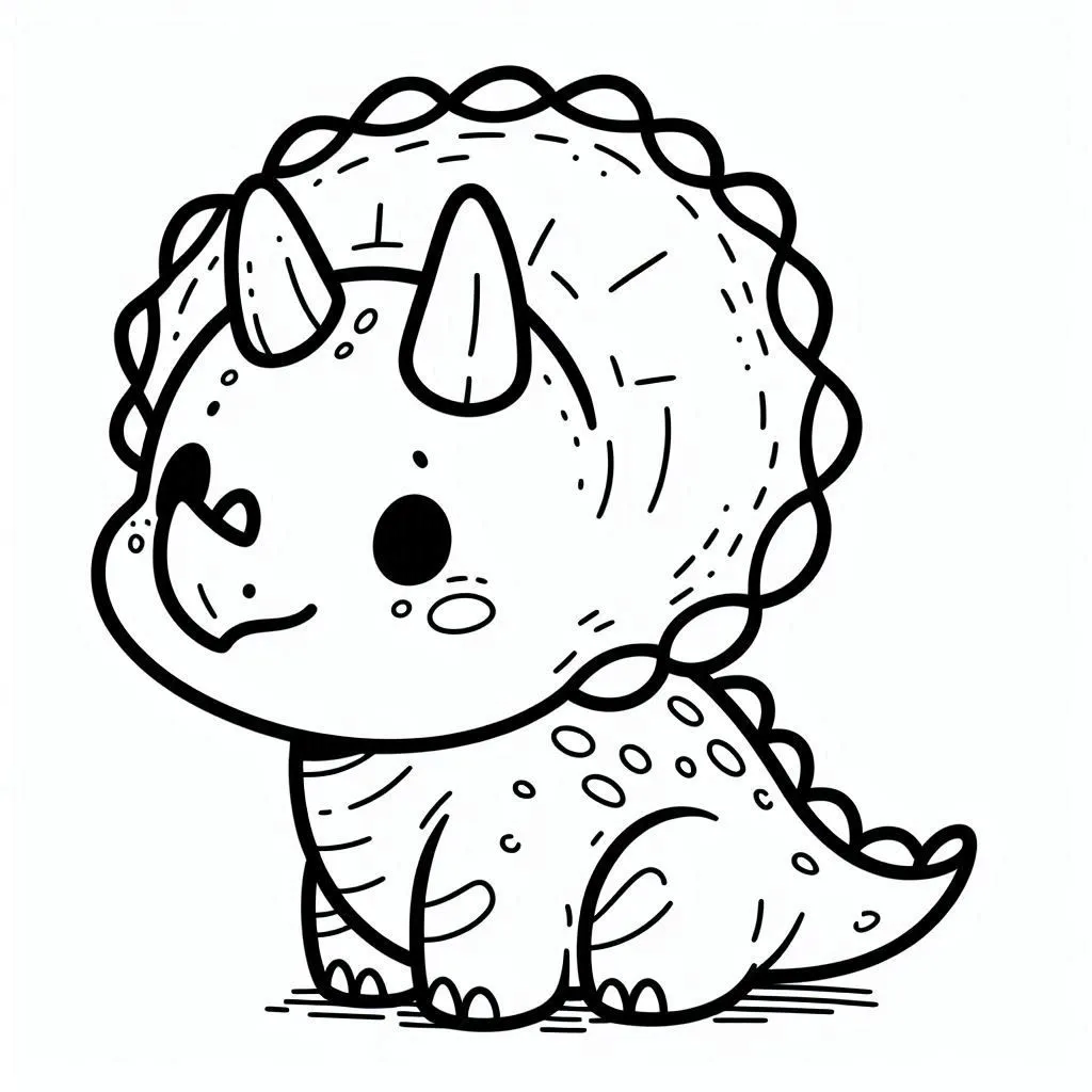 Dibujos para colorear e imprimir Triceratops Dinosaur