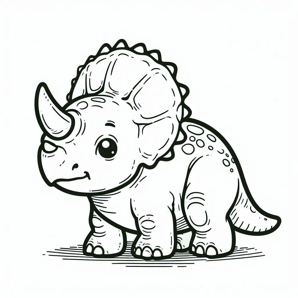 Triceratops dinosaur coloring pages 17