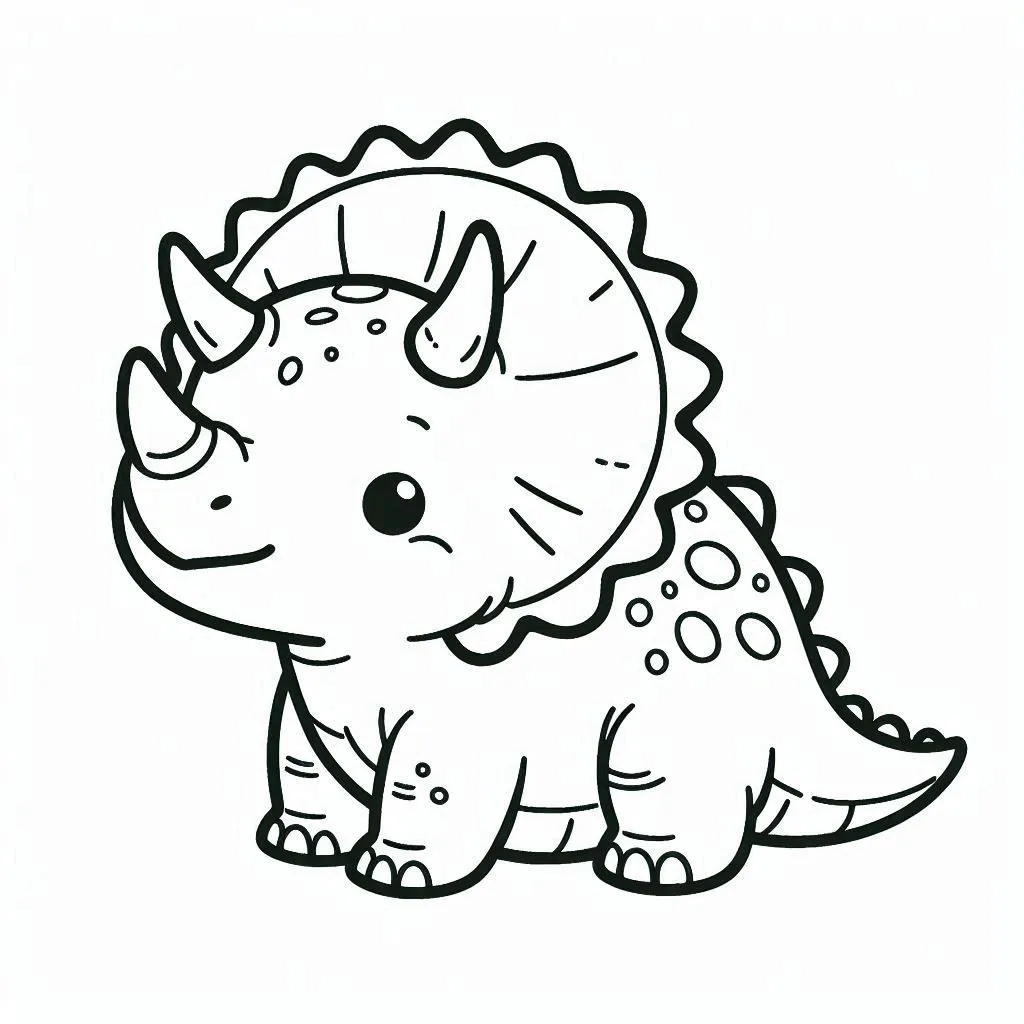 Dibujos para colorear e imprimir Triceratops Dinosaur