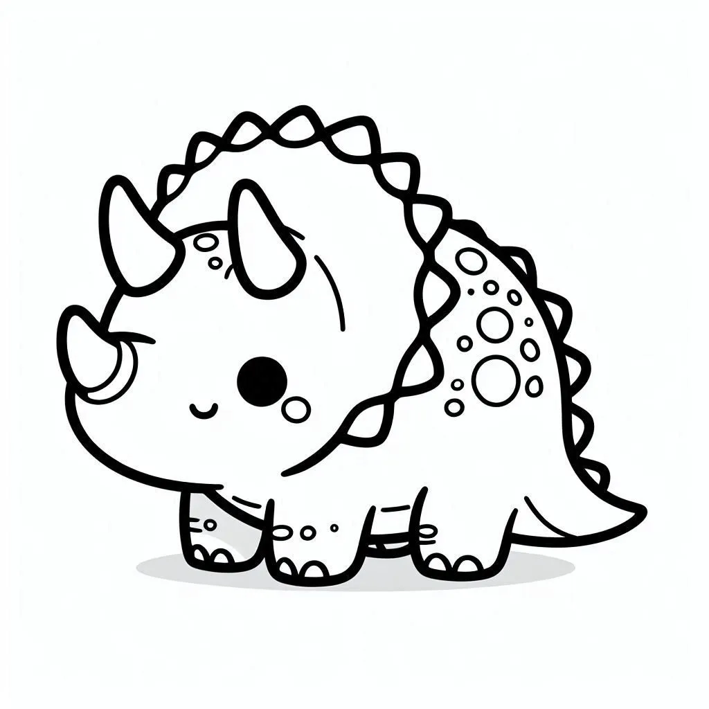 Dibujos para colorear e imprimir Triceratops Dinosaur